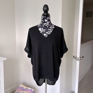 LUSH Sheer V-Neck Top
